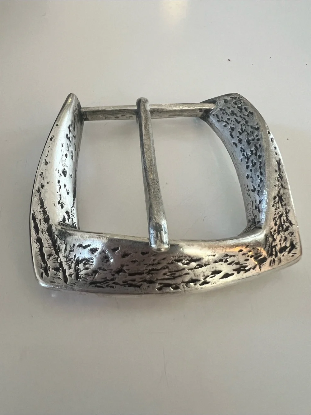 Sculptural leather belt silver western Silpada designs Italian leather size L